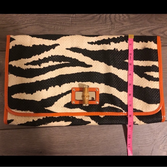 SOLD Kate Spade La Playe de Zebra Clutch - Picture 7 of 10